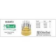 Busch Fig 77 Tungsten Vanadium Twist Drill Kit of 15 On 3/32" Shanks-0.7mm-1.2mm - Otto Frei