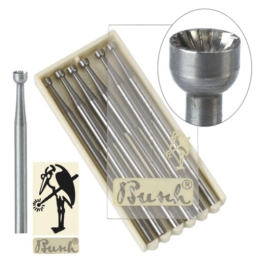 Busch Fig. 77B Cup Burs .90mm-3.10mm-6 Packs - Otto Frei
