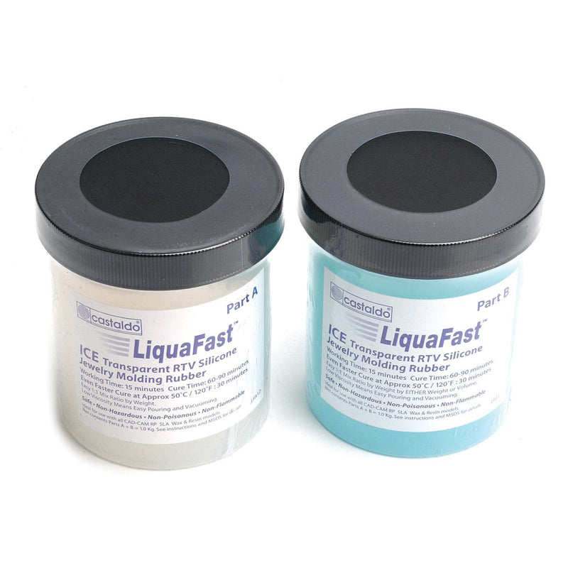 Castaldo LiquaFast ICE Transparent No Shrink Liquid Mold Rubber-1 Kilo Kit - Otto Frei