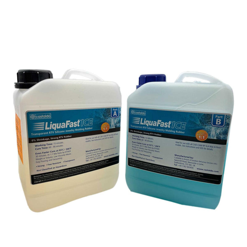 Castaldo LiquaFast ICE Transparent No Shrink Liquid Mold Rubber-4 Kilo Kit - Otto Frei