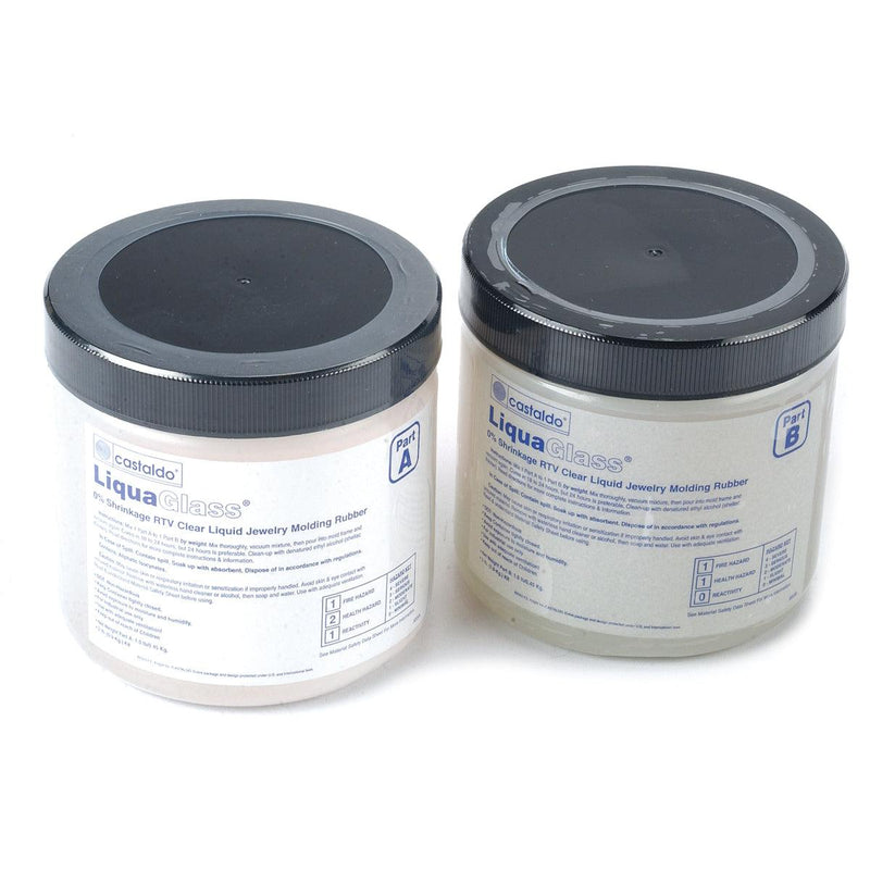 Castaldo LiquaGlass-No Shrink, See-Thru Room Temperature Mold Rubber-1 Kilo Kit - Otto Frei