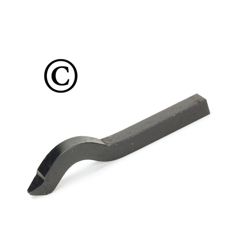 Circle C Copyright Bent Stamp 1.00mm Tall Impression - Otto Frei