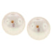 Closeout Cultured Freshwater 8mm x 8.5mm Pearl White 3/4 Round Matched Pair - Otto Frei