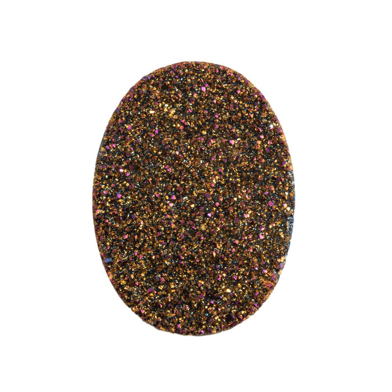 Closeout Druzy Quartz Rainbow Oval 20mm x 15mm - Otto Frei