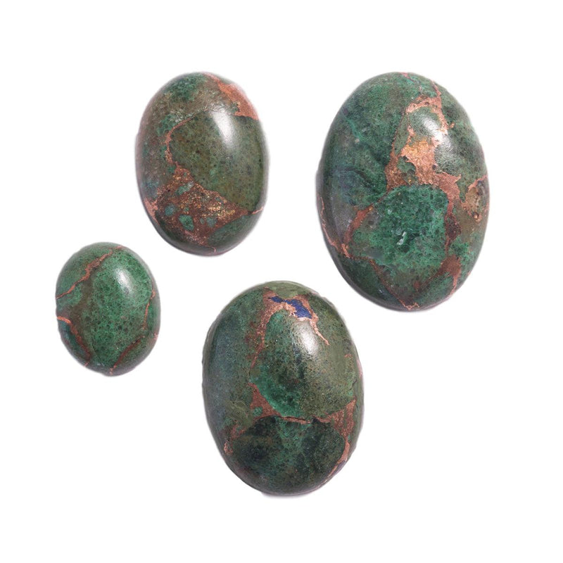 Closeout-Oval Malachite with Bronze Cabochon - Otto Frei