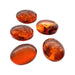 Closeout Pack-5 Oval 9mm x 7mm Amber Baltic Cabochons - Otto Frei