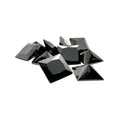 Lot de liquidation de 10 zircones cubiques noires taille princesse-carrée de 10 x 10 mm, taillées à la main