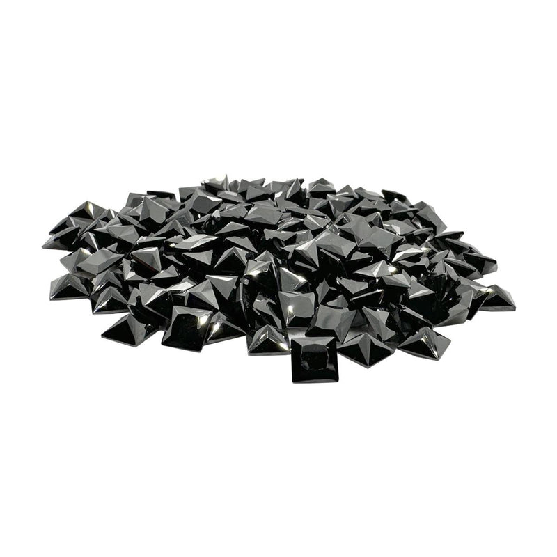 Closeout Pack of 200 Black Princess-Square 5x5mm Cubic Zirconia Hand Cut - Otto Frei