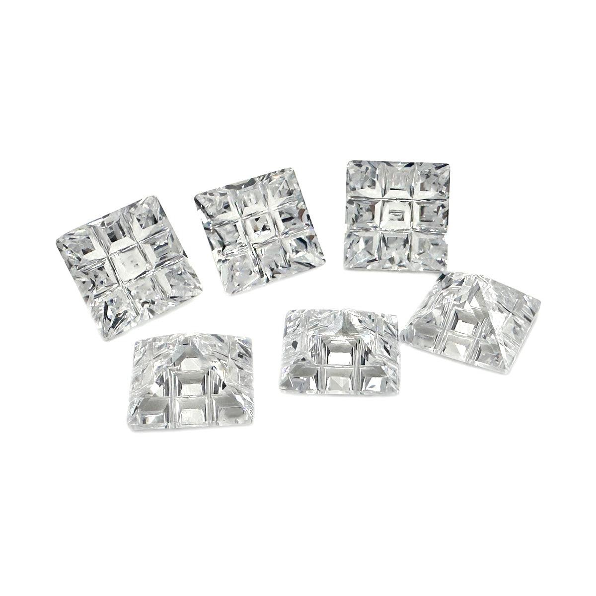 Closeout Pack of 6 Cubic Zirconia 10x10mmSquare — Otto Frei