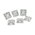 Confezione di fine serie da 6 zirconi cubici quadrati da 10x10mm