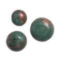 Fine serie - Malachite rotonda con bronzo - 10mm
