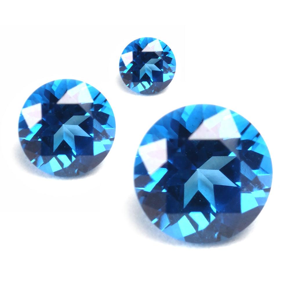 Swarovski Genuine Kashmir Blue Topaz Round Faceted Stones | Otto Frei