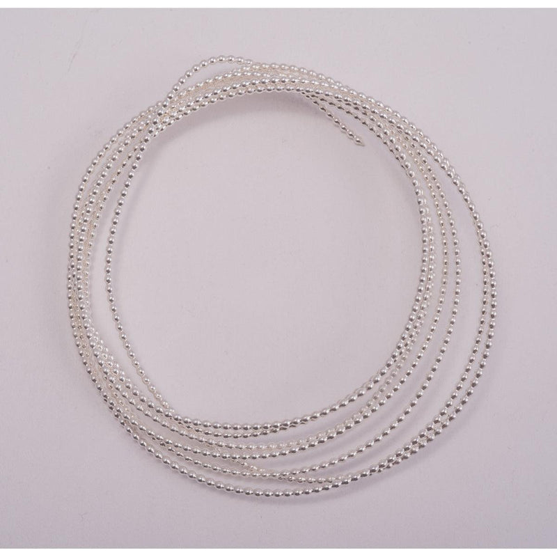 Closeout Sterling Silver 1.5mm Round Bead Wire 50 Foot Lengths - Otto Frei