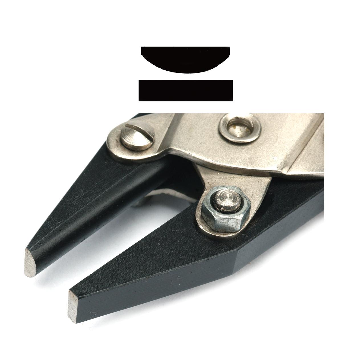 JTS 140mm Parallel Pliers With Half-Round & Flat Jaws For Jewelry Making - Spring Loaded