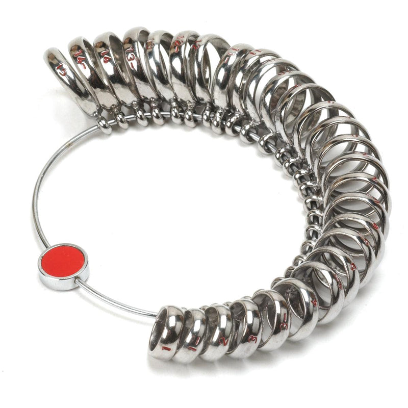 Comfort Fit 3.5 mm Flat Band Ring Finger Gauge Set - USA Sizes 1 to 15 - Otto Frei