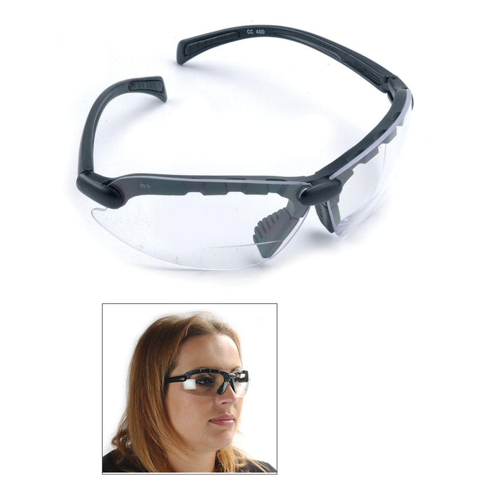 Contemporary Bifocal Magnifying Safety Glasses - Otto Frei