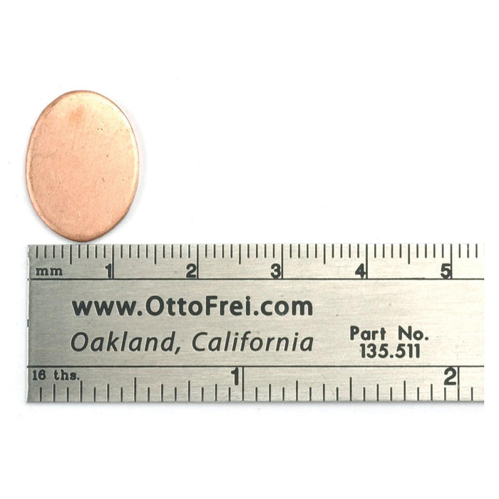 Copper Shapes 18 Gauge Oval 18mm x 13mm Pack of 6 - Otto Frei