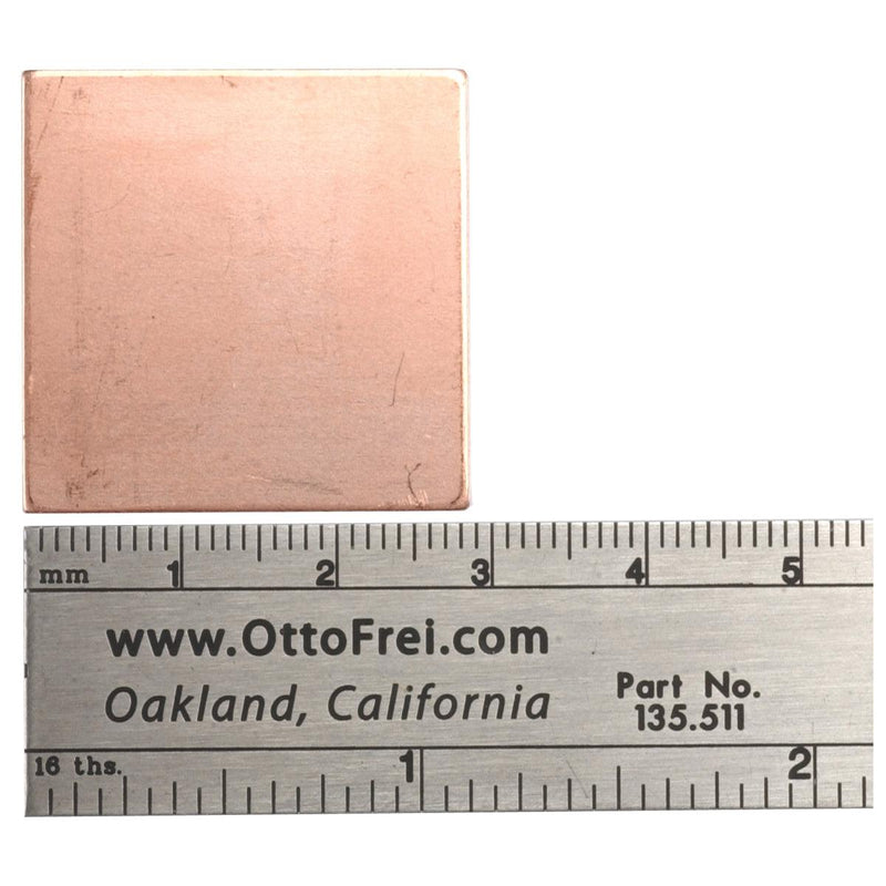 Copper Shapes 18 Gauge Square 1-1/16" Pack of 6 - Otto Frei