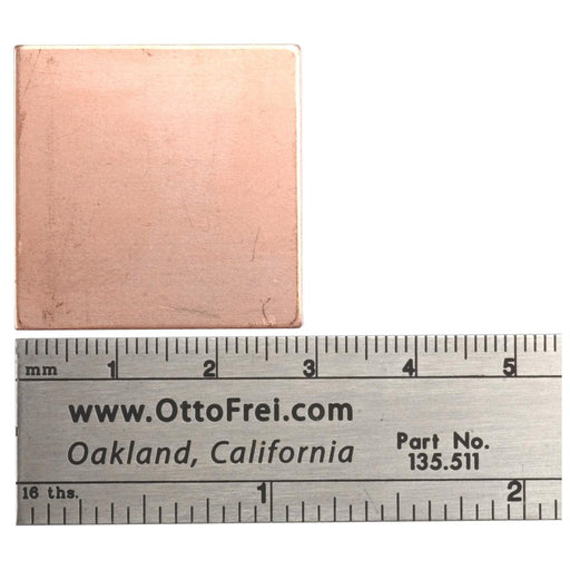 Copper Shapes 18 Gauge Square 1-1/16" Pack of 6 - Otto Frei
