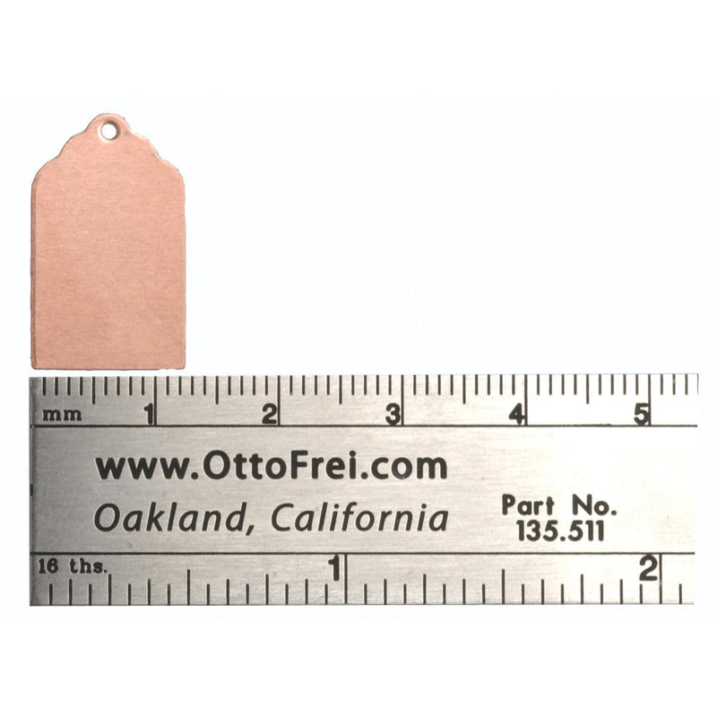 Copper Shapes 24 Gauge Leaf With Ring 1-1/8" x 3/8'' Pack of - Otto Frei