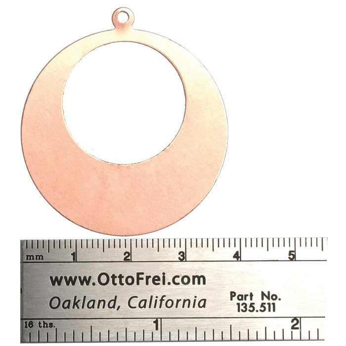 Copper Shapes 24 Gauge Round Cutout Teardrop 1-5/8" x 7/8" Pack of 6 - Otto Frei