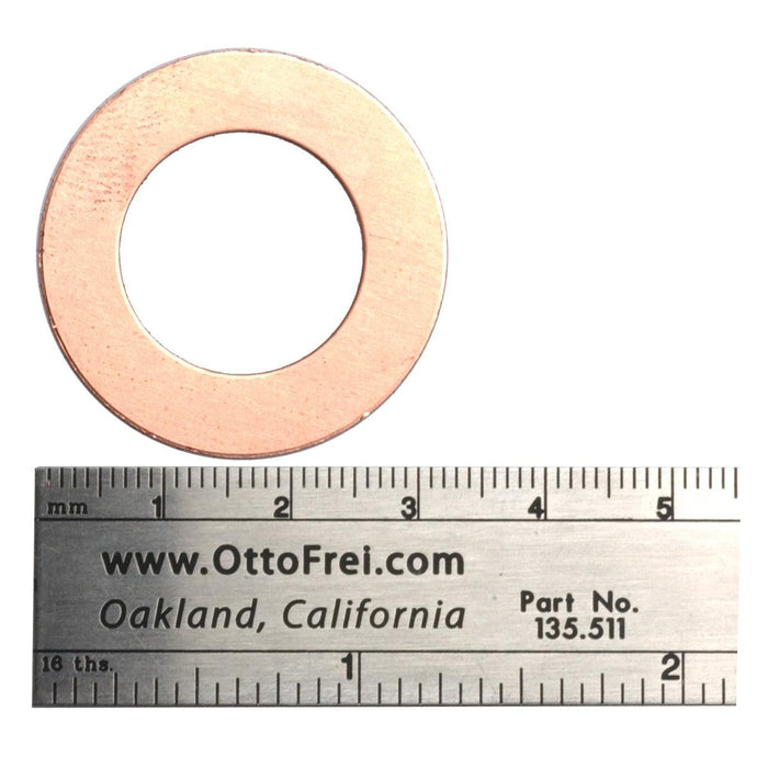 Copper Shapes 24 Gauge Washer 1-1/4" Diameter With 3/4" Inside Diameter Pack of 6 - Otto Frei