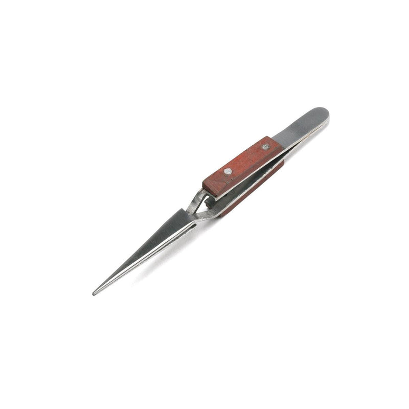 Crosslock 4-1/2" (115mm) Short Tip Tweezer with Fiber Grip for Soldering - Otto Frei