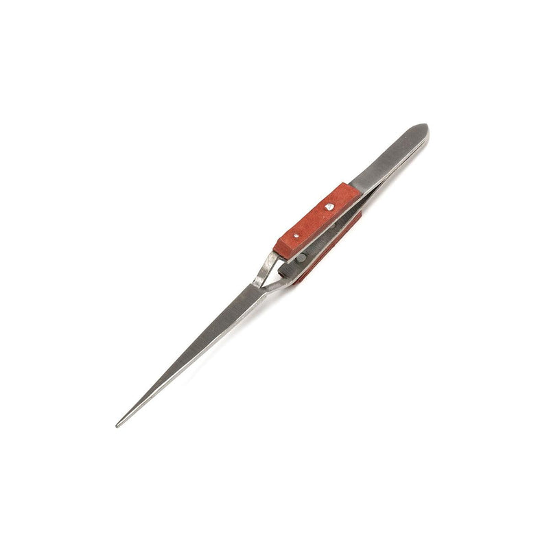 Crosslock 6-1/4" (160mm) Straight Tip Tweezer with Fiber Grip for Soldering - Otto Frei