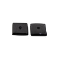 Cushion Buff Top Double Bevel Genuine Black Onyx With Hole - 16mmx12mm