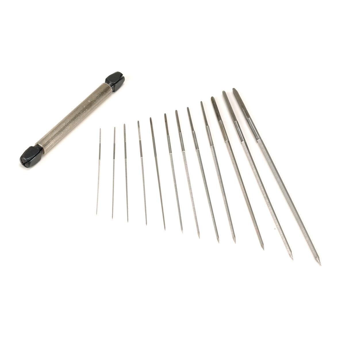 Cutting Broach Set of 12 with Broach Holder | Grobet USA — Otto Frei
