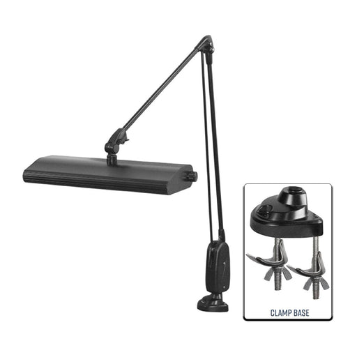 Dazor Lumilus LED-NVC34CM-BK Clamp On Bench Lamp Black-Dual