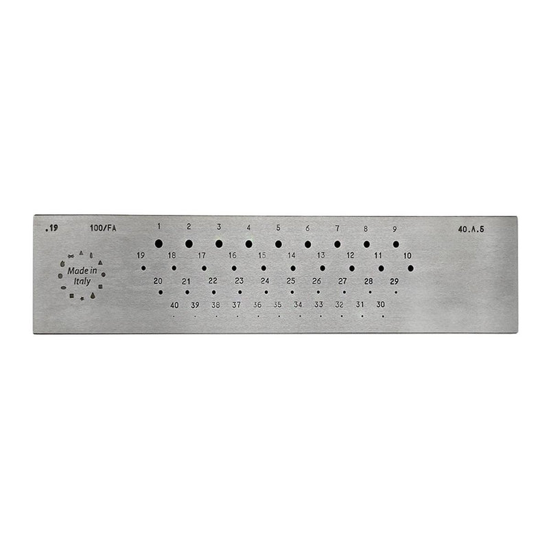 Drawplate Round 4.0-.5MM 40 Holes FA - Otto Frei