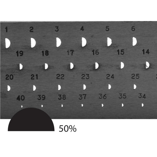 Drawplate Half-Round High Dome A 6-1.5MM 40 Holes - Otto Frei