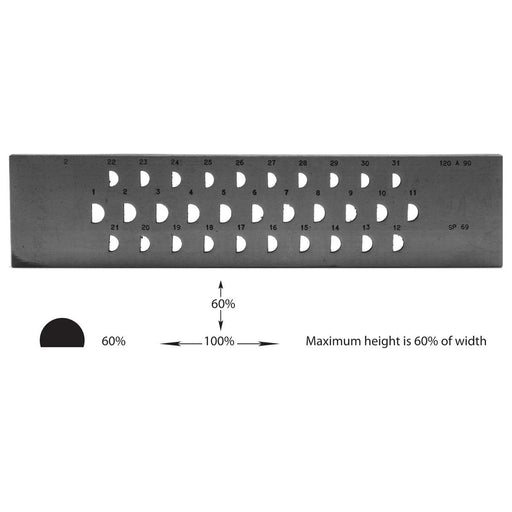 Drawplate Half-Round High Dome SP69 A 12-9MM 31Holes - Otto Frei