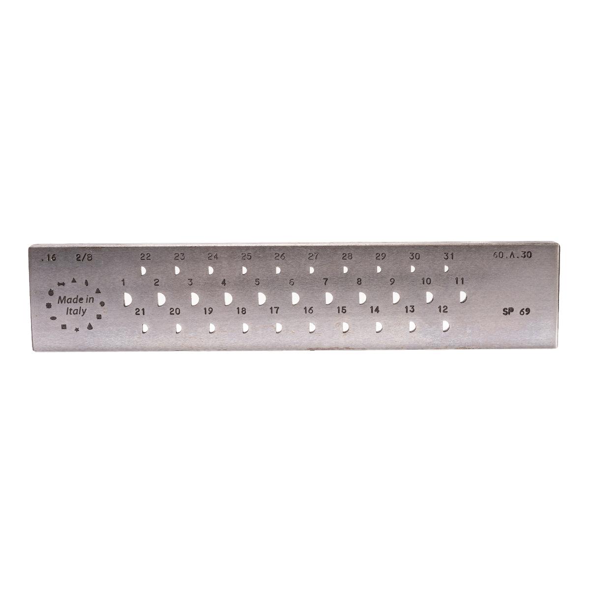 Half-Round High Dome Draw Plate SP69 31 Holes | OMO — Otto Frei