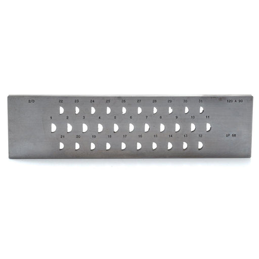Drawplate Half-Round Medium Dome SP68 B 12-9MM 31 Holes - Otto Frei
