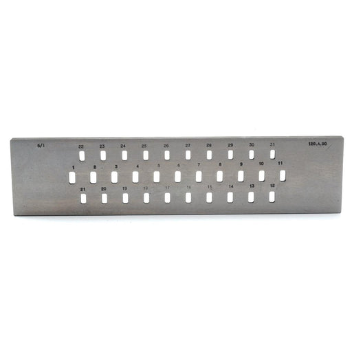 Drawplate Rectangle Cut Corner 12mm to 9mm 31 Holes - Otto Frei