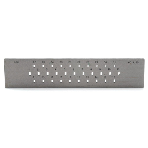 Drawplate Rectangle Cut Corner 6mm  to 3mm 31Holes - Otto Frei