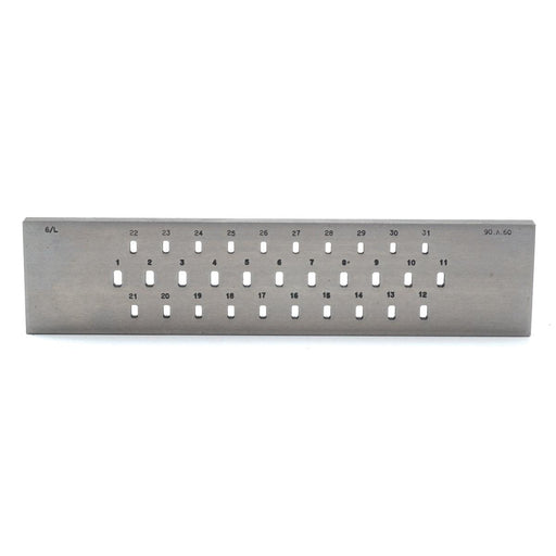 Drawplate Rectangle Cut Corner 9mm to 6mm 31Holes - Otto Frei
