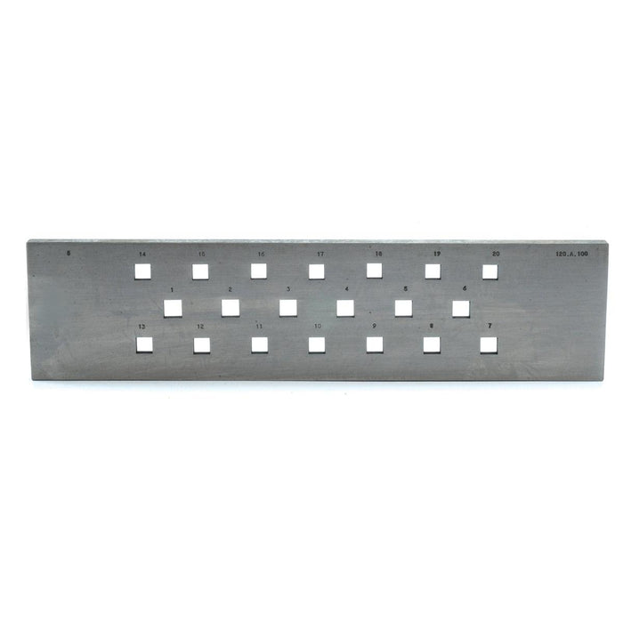 Drawplate Square 12-10MM 20 Holes - Otto Frei