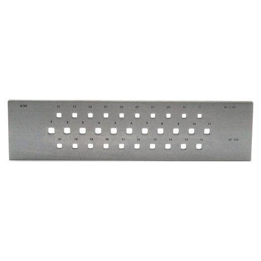 Drawplate Square Cut Corners 9-6MM 31 Holes - Otto Frei