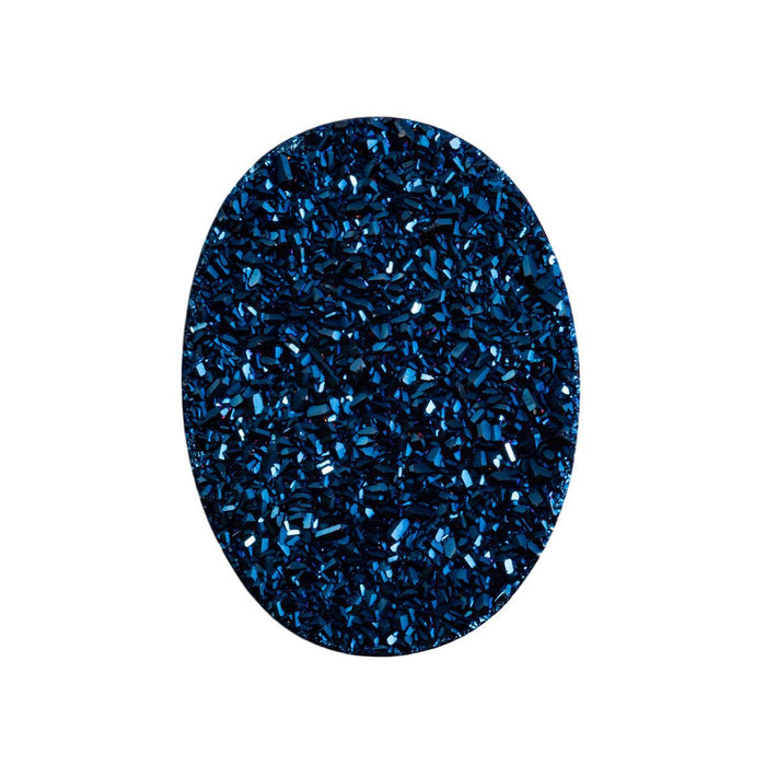 Druzy Quartz Blue Oval 20mm x 15mm - Otto Frei