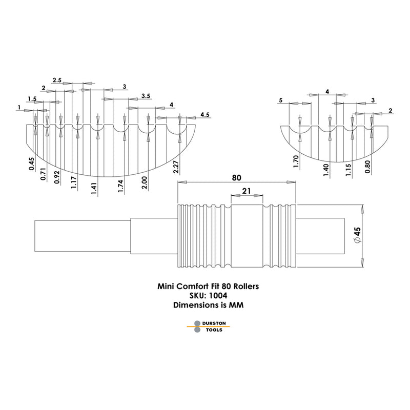 Durston 1004 Mini Comfort Fit 80 Rolling Mill - Otto Frei