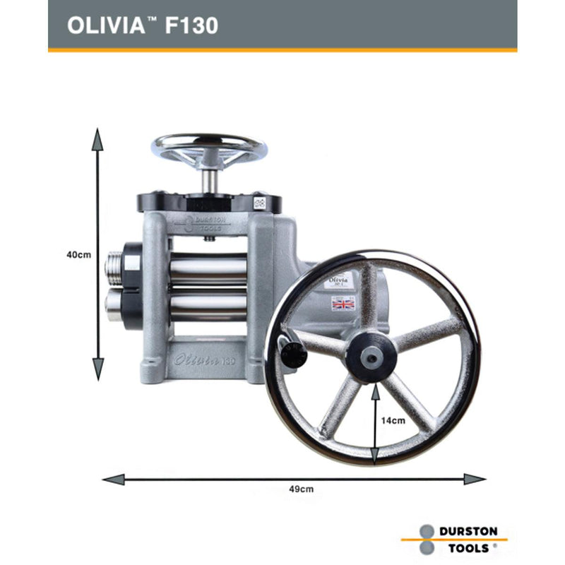 Durston Olivia F130 Flat Rolling Mill With 50-1 Reduction Gear - Otto Frei