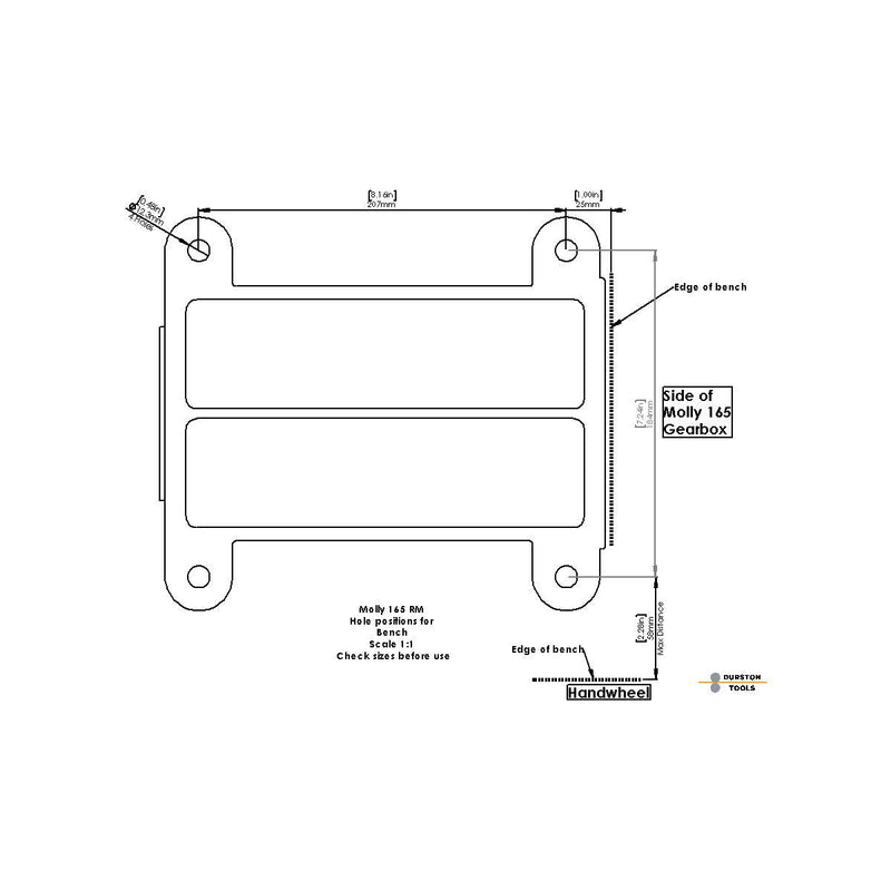 Durston 1037 Molly C165 Rolling Mill With 50-1 Reduction Gear - Otto Frei