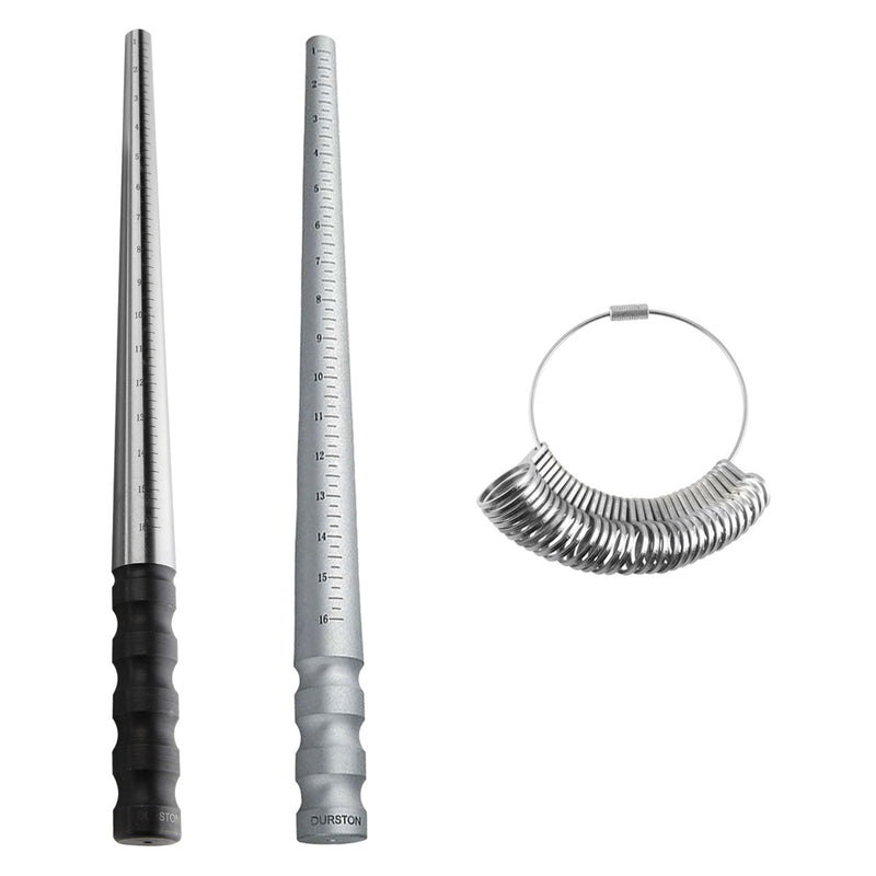 Durston 15242628US PrecisionFit Ring Sizing Set - Steel & Aluminum Ring Mandrels & 31 Ring Set 1-16 USA - Otto Frei