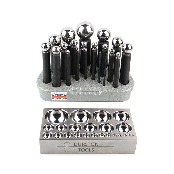 Durston 21 Punch Matched Dapping Punch Set with Flat Die-3mm to 36mm Punches - Otto Frei