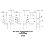 Durston Concave Multi-Forming Anvil Mandrels Set of 6 - Otto Frei