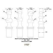 Durston Convex Multi-Forming Anvil Mandrels Set of 4 - Otto Frei