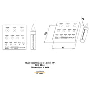 Durston Oval Bezel Block Set-17 Degree-3 Rows 4mm to 16mm - Otto Frei
